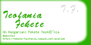 teofania fekete business card